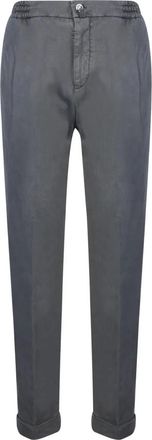 Kiton Heren, Broeken, Grijs, Maat: W32 Katoen