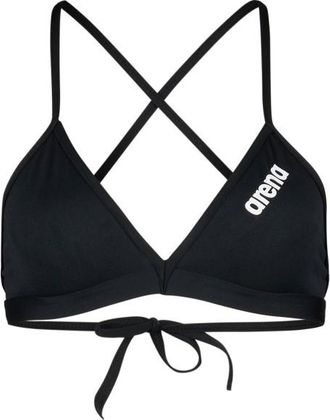 Arena Team Swim Top Tie Back Solid Bikini-Top für Damen | schwarz
