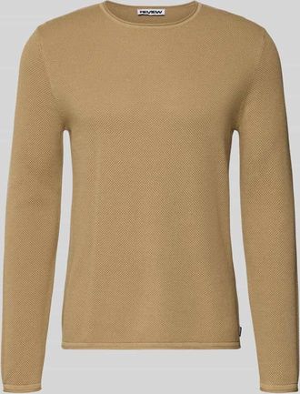 Review Basic Strickpullover mit Rundhalsausschnitt und Rollkanten in Taupe, Gr&ouml;&szlig;e XXL