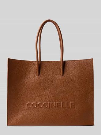 Coccinelle Hand Bag mit Logo-Prägung Modell Myrtha in Cognac, Größe 1