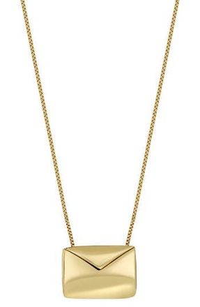 Bony Levy 14K Gold Envelope Pendant Necklace in 14Ky at Nordstrom Rack, Size 18