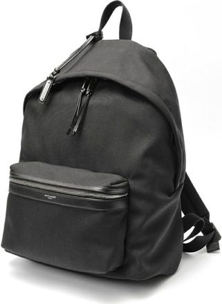 Saint Laurent Black Nylon Leather Backpack (Pre-Owned)
