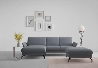 Sit&more Ecksofa »Fashion L-Form« wahlweise mit Kopfteilverstellung und Vorziehsitz, motorisch