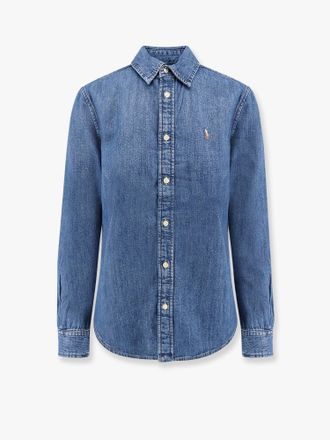 Ralph Lauren Camicia in denim con logo ricamato - POLO RALPH LAUREN - gender_Woman
