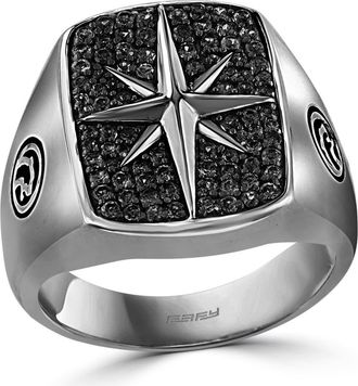 Effy Sterling Silver Black Spinel Ring at Nordstrom Rack, Size 10