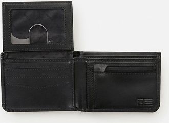 Rip Curl Mens Rip Curl Mens Phaze Icon All Day Bi-Fold Card Noted Coin Wallet - Black - Size: ONE size
