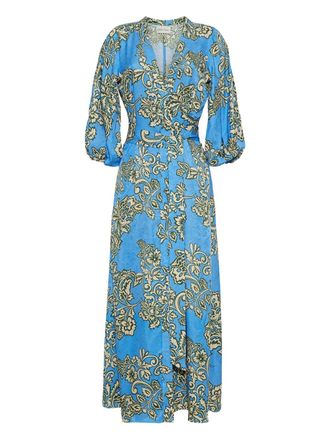 Cara Cara Abito midi Rosewood a fiori - Blu