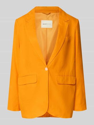 Tom Tailor Denim Leinenblazer mit Reverskragen in Orange, Gr&ouml;&szlig;e M
