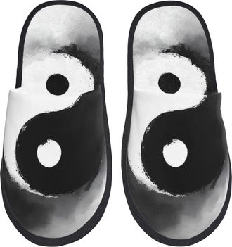 Generic Hotel Slippers Yin And Yang Cozy Fluffy Slippers Warm Cotton Slipper For Room Winter Hotel M