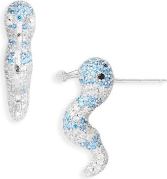 Collina Strada Slug Stud Earrings in Clear Sky at Nordstrom