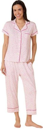 The Cats Pajamas Pima Knit Holiday Capri Set in Confetti Dot Orchid at Nordstrom, Size X-Large