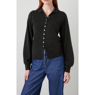 L.k. Bennett Alice Merino Wool Blend Cardigan in Black at Nordstrom, Size Small