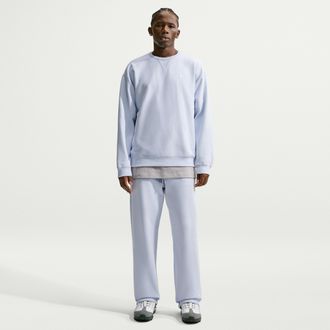 Nike Mens Solo Swoosh Fleece Open-Hem Pants in Grey | HV1090-085