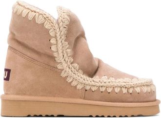 Mou Bruine Enkellaarzen voor vrouwen - Dames - Winterlaarzen - Beige - 36 EU - Leer - Schoenen