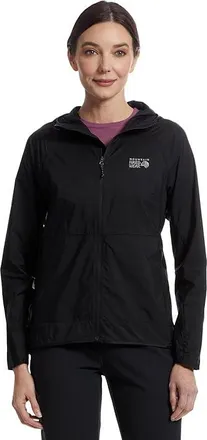 Mountain Hardwear Kor AirShelltm Hoody Womens Clothing Black : LG, Nylon
