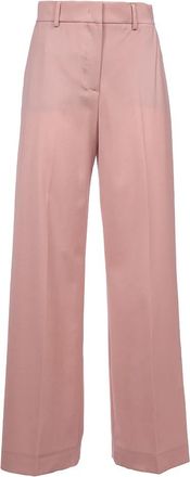 Max Mara Pantalone a palazzo - Dames - Wijde Broeken - Roze - L - Wol - Broeken