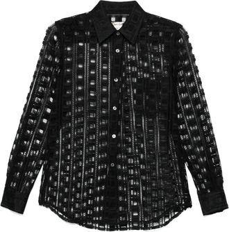 Comme Des Garçons Camicia con ricamo - Nero