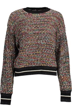 Desigual Enigmatic Black Sweater with Contrasting Womens Details