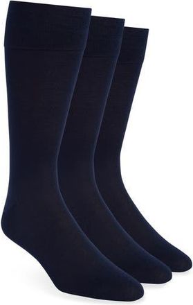 Lorenzo Uomo 3-Pack Crew Socks in Navy at Nordstrom Rack