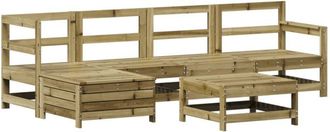 vidaXL 6 Piece Garden Sofa Set Impregnated Wood Pine vidaXL