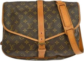 Louis Vuitton Pre-owned Cross Body Bags, female, Brown, Size: ONE SIZE Pre-owned Canvas Cross Body Bag