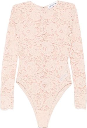 Self Portrait Floral Lace Bodysuit - Dames - Bodies - Beige - 2XS - Katoen - Tops
