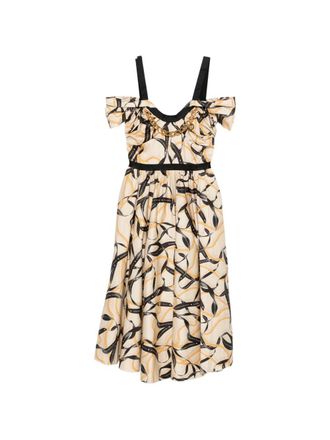 Elisabetta Franchi Womens Dresses Beige