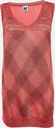 M Missoni Pink Patterned Knit Sleeveless Top