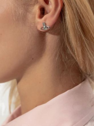 Vivienne Westwood heart orb earrings - women - silver - One Size