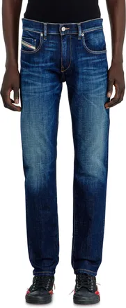 Diesel Slim Jeans Regular Waist 2019 D-Strukt, Medium blue, Zip fly