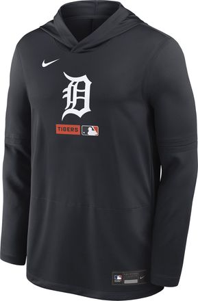 Nike Detroit Tigers Authentic Collection Nike Mens Dri-FIT MLB Long-Sleeve Hooded Top in Blue | 03B94FADG-S9Q