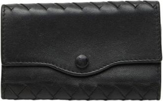 Bottega Veneta Pre-owned Wallets, female, Black, Size: ONE SIZE Pre-owned Leather Key-holder