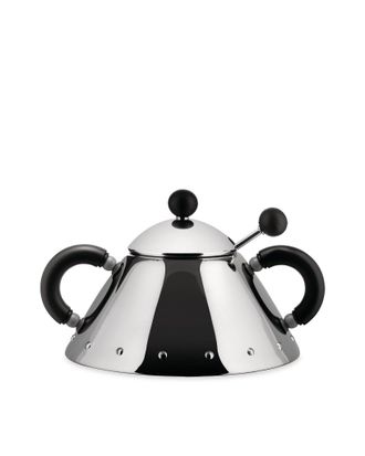 Alessi 9097 B Azucarero Negro Dise&ntilde;o Geom&eacute;trico