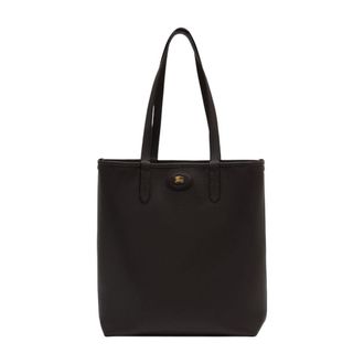 Burberry Mens Reversible Leather And Archive Check Tote Grey Calfskin