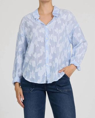 Dear John Denim Adrianna Floral Burnout Top In Light Blue