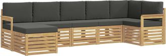 vidaXL Conjunto De Sof&aacute;s De Exterior 7 Uds. Blanco Y Antracita Vidaxl