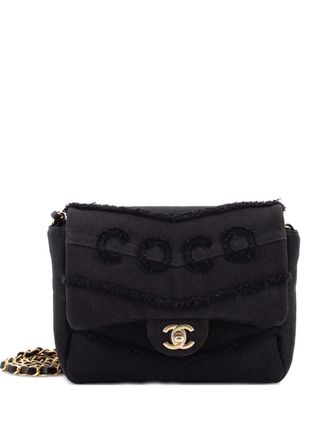Chanel Coco Flap Bag Fringe Chevron Denim Small shoulder bag - Nero