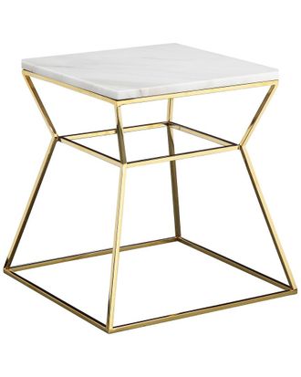Pangea Home Gold Geo Side Table