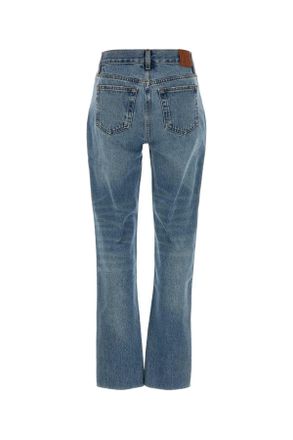 Anine Bing Womens Denim Bruno Jeans Vintageblue Exterior: Cotton