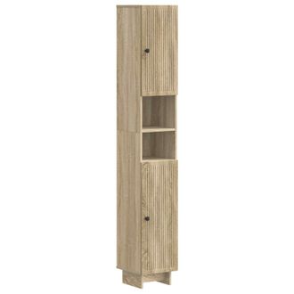 vidaXL Armario De Ba&ntilde;o Con Estante Abierto Ede Roble Sonoma Vidaxl