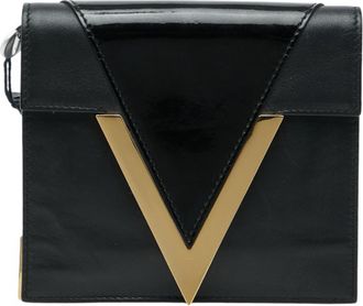 Versace Black Leather Clutch Bag (Pre-Owned)