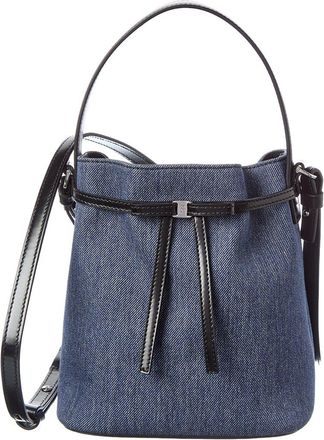 Ferragamo Denim & Leather Bucket Bag