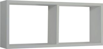 OEM Estante Rectangular De Pared 2 Compartimentos Mod. Morgana Gris Guijarro
