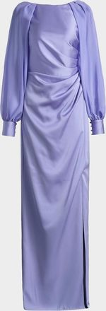 Theia Penelope Satin Column Dress