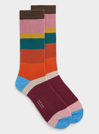 Paul Smith Mens Colourful multi-stripe socks