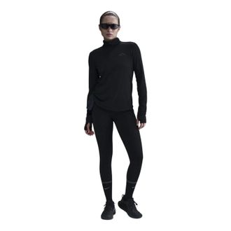 Nike Dames/Dames Trail Dri-FIT Quarter Zip Hardloop Midlayer (Zwart)