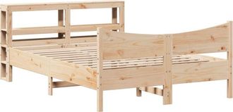 vidaXL Vidaxl - Estructura De Cama Con Cabecero Madera De Pino Blanco 150x200cm