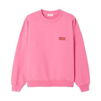 American Vintage Dames, Sweatshirts & Hoodies, Roze, Maat: L Denim