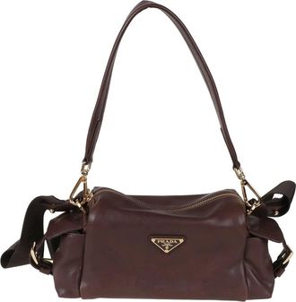 Prada Bandoliera - Dames - Schoudertassen - Bruin - ONE Size - Leer - Tassen