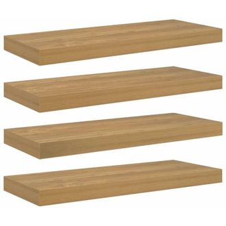 vidaXL Wall Shelf 4 pcs Brown 60 x 23 x 4 cm Engineered Wood vidaXL